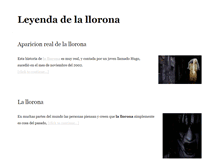 Tablet Screenshot of leyendadelallorona.com.mx
